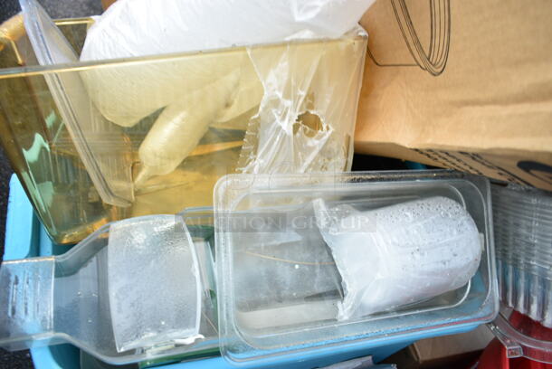 PALLET LOT of Various Items Including Lettuce Spinner, Deli Container, Poly Drop In Bins, Lids, 127RD8BULK Choice 8 oz. Customizable Microwavable Translucent Round Deli Container - 500/Case. - Image 6 of 11