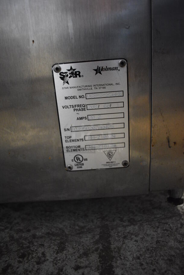 Star Holman Model QCS-3-95ARB Stainless Steel Commercial Countertop Electric Powered Conveyor Toaster Oven. 208 Volts, 1 Phase. 18.5x22.5x16 - Image 5 of 5