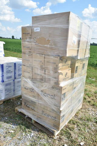 PALLET LOT of 30 BRAND NEW Boxes Including 8 Box Ellipso E-1003-B Portion Cups, 16 Box Karat C-KRC510 Ripple Paper Hot Cup, 3 Box Polar Pak 21959 Hinged 4 oz Containers, 3 Box Dart CH6DEF 6 oz Clear Hinged Containers. 30 Times Your Bid! 