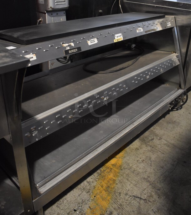 Hatco GPHD-4PD Stainless Steel Commercial Countertop 2 Tier Warming Display Case Merchandiser. 58x28x31