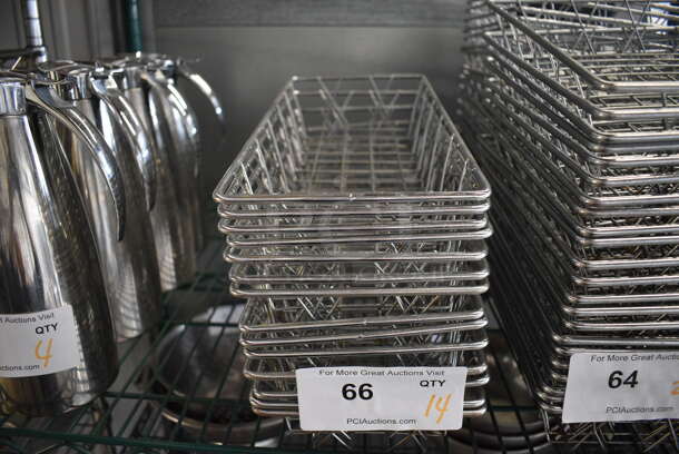 14 Chrome Finish Baskets. 6x14x2.5. 14 Times Your Bid! - Image 1 of 3