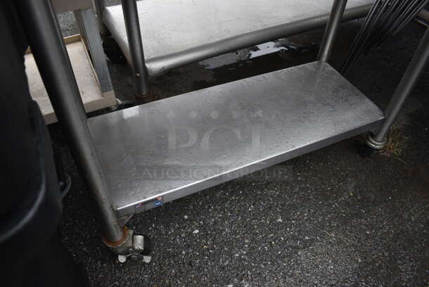 Stainless Steel Table w/ Under Shelf on Commercial Casters. 38x18x36 - Image 4 of 5