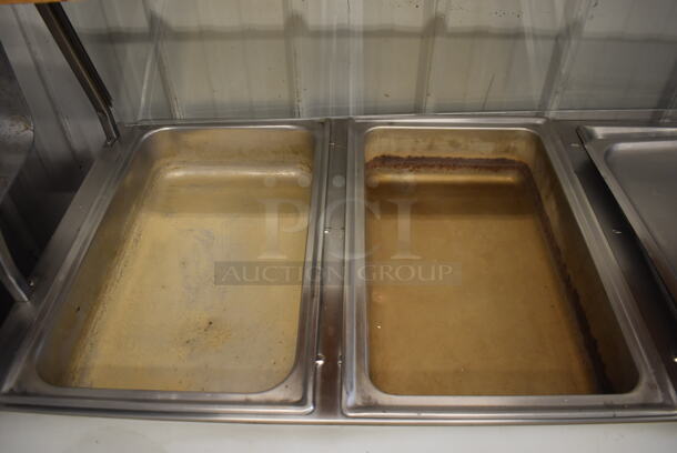 Adcraft Stainless Steel Open 3 Well Steam Table ST-120/3 with Overshelf and Cutting Board. 120 Volts 1 Phase - Image 4 of 9