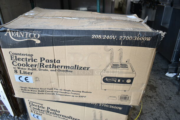 BRAND NEW IN BOX! Avantco 177PC201 Stainless Steel Commercial Countertop Electric Powered Pasta Cooker. 208/240 Volts, 1 Phase. - Image 2 of 3
