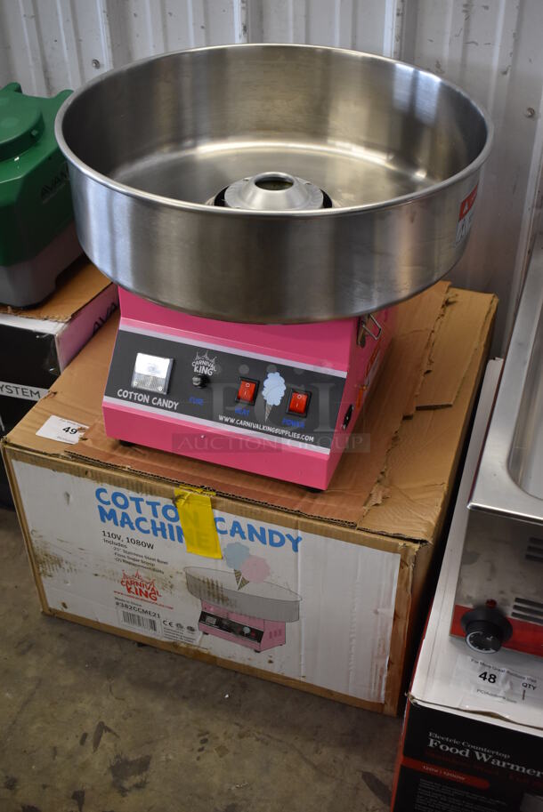 IN ORIGINAL BOX! Carnival King 382CCME21 Stainless Steel Commercial Countertop Cotton Candy Machine. 110 Volts, 1 Phase. 20.5x20.5x16. Tested and Does Not Power On - Image 3 of 6