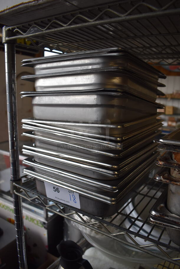 18 Stainless Steel Half Size Drop In Bins. 1/2x2. 18 Times Your Bid! - Image 2 of 3