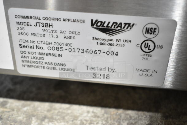Vollrath JT3BH Stainless Steel Commercial Countertop Conveyor Toaster Oven. 208 Volts, 1 Phase. - Image 7 of 7