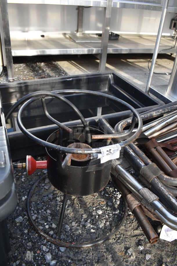 Metal Propane Powered Single Burner Stock Pot Range. 14.5x14.5x16 - Image 2 of 3