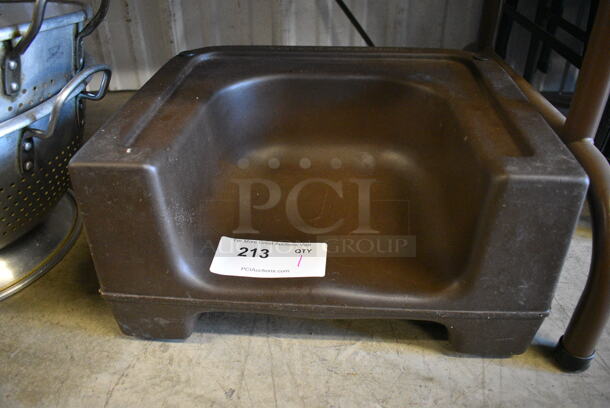 Brown Poly Booster Seat. 15x12x8