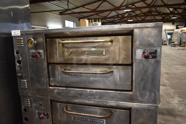 2 Bakers Pride Stainless Steel Commercial Natural Gas Powered Single Deck Pizza Oven w/ Cooking Stones on Metal Legs. 2 Times Your Bid! - Image 2 of 10