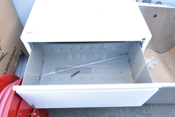 BRAND NEW SCRATCH AND DENT! Metal 2 Drawer Filing Cabinet.  - Image 3 of 4