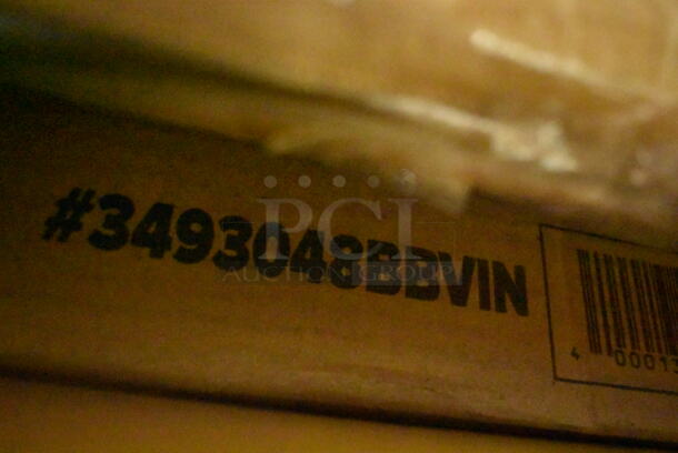 BRAND NEW SCRATCH AND DENT! Lancaster Table & Seating 3493048BBVIN 30" x 48" Rectangular Wood Butcher Block Table Top with Vintage Finish - Image 2 of 3