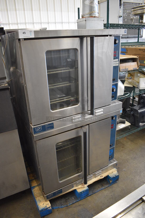 2 Duke 613-G3XX Stainless Steel Commercial Natural Gas Powered Full Size Convection Oven w/ View Through Door, Solid Door and Metal Oven Racks. 38x38x62. 2 Times Your Bid! - Image 2 of 9