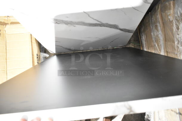 3 BRAND NEW SCRATCH AND DENT! Marble Pattern Tabletops. 3 Times Your Bid! - Image 4 of 5
