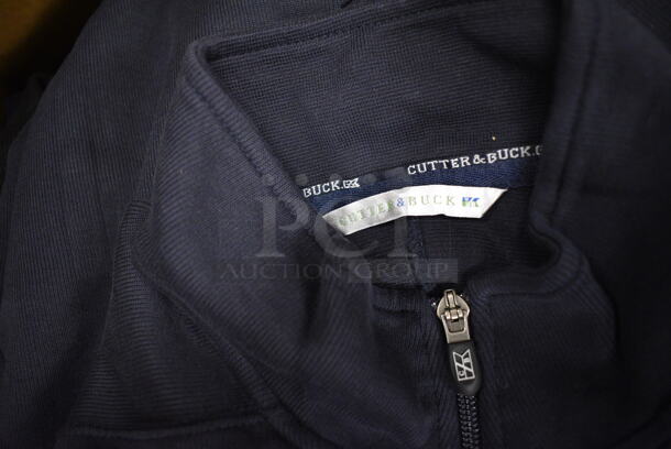 ALL ONE MONEY! Box Lot of Various Men's Shirts Including Kirkland Brand Size Large Sweaters, Cutter & Buck Jackets, and Sweatshirts - Image 6 of 7