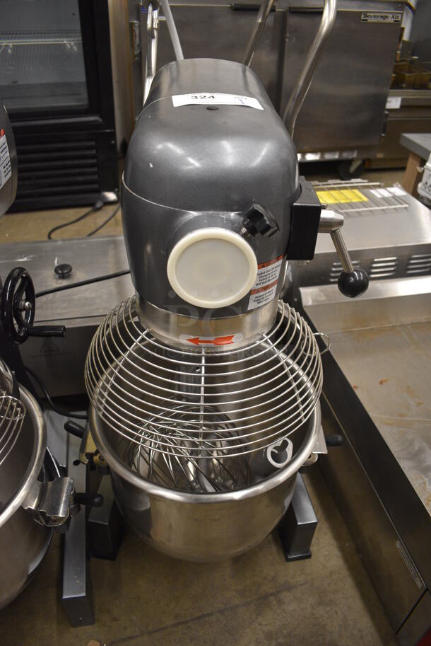 Avantco MX20 Metal Commercial Countertop 20 Quart Planetary Dough Mixer w/ Stainless Steel Mixing Bowl, Bowl Guard, Dough Hook, Paddle and Whisk Attachment. 120 Volts, 1 Phase. 18x20x32. Tested and Working! - Image 3 of 6