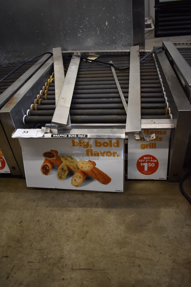 Star 45STBDE Stainless Steel Commercial Countertop Hot Dog Roller w/ Bun Drawer. 120 Volts, 1 Phase. 24x29x12.5. Tested and Working! - Image 2 of 5