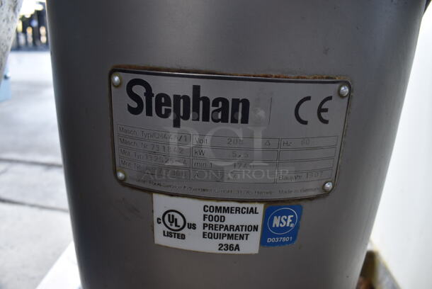 Stephan VCM44A/1 Metal Commercial Floor Style Vertical Cutter Mixer. 208 Volts, 1 Phase. 34x26x44 - Image 7 of 9
