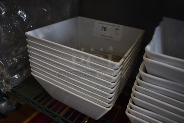 ALL ONE MONEY! Lot of 9 White Poly Bowls. 9.5x9.5x4 - Image 2 of 4
