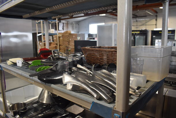 ALL ONE MONEY! Lot of Utensils Including Tongs, Silicone Spatulas, Spoons, Wicker Basket, Plastic Containers AND MORE!  - Image 3 of 5