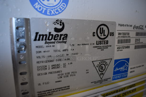 Imbera G319 R2 ENERGY STAR Metal Commercial Single Door Reach In Cooler Merchandiser w/ Poly Coated Racks. 115 Volts, 1 Phase. 29x26x78. Tested and Working! - Image 5 of 5