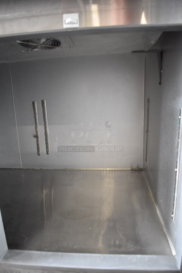 Leader ESPT72SC Stainless Steel Commercial Pizza Prep Table w/ Oversized Stone Cutting Board on Commercial Casters. 115 Volts, 1 Phase. Tested and Working! - Image 8 of 10
