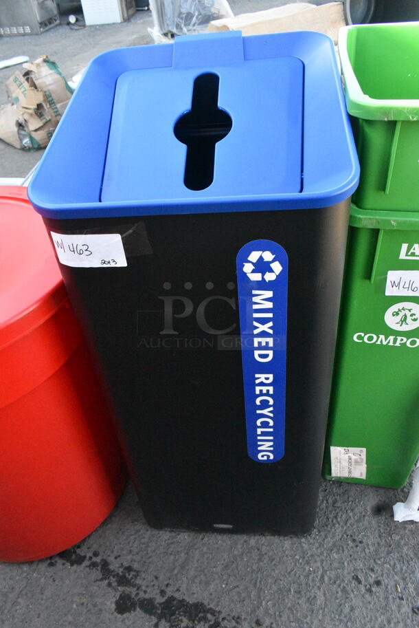 4 BRAND NEW SCRATCH AND DENT! Trash Cans Including 2 Lavex Green Slim Jim Trash Cans, Lavex 475TCRND32RD 32 Gallon Red Round Commercial Trash Can. 4 Times Your Bid! - Image 3 of 11