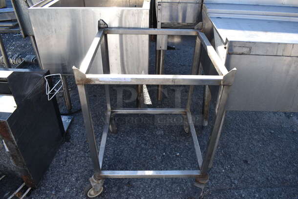 Metal Commercial Cart on Commercial Casters. 20.5x20x27.5