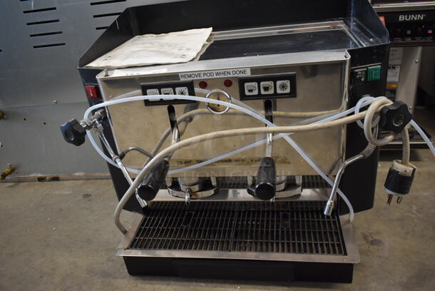Stainless Steel Commercial Countertop 2 Group Espresso Machine w/ 2 Steam Wands. 250 Volts. - Image 5 of 8