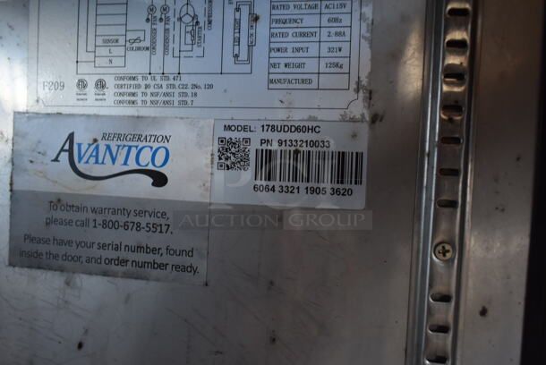 Avantco 178UDD60HC Stainless Steel Commercial Direct Draw Kegerator w/ 2 Double Beer Towers and 4 Couplers. 115 Volts, 1 Phase. Tested and Working! - Image 10 of 11