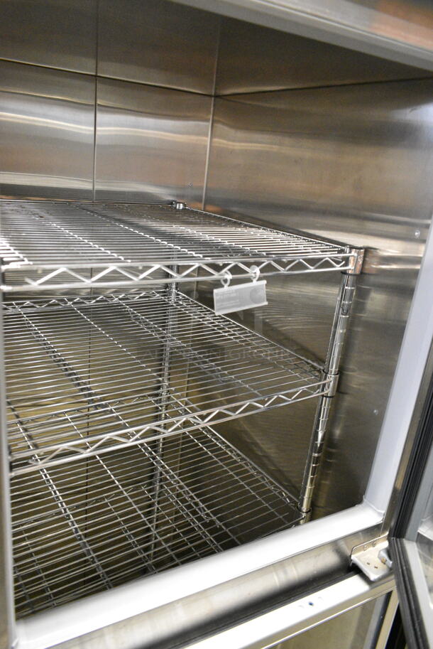 Endura MNR806SSG/0 Stainless Steel Commercial 6 Half Size Door Reach In Cooler Merchandiser w/ Metro Shelving Unit. 115 Volts, 1 Phase. Tested and Working! - Image 5 of 11