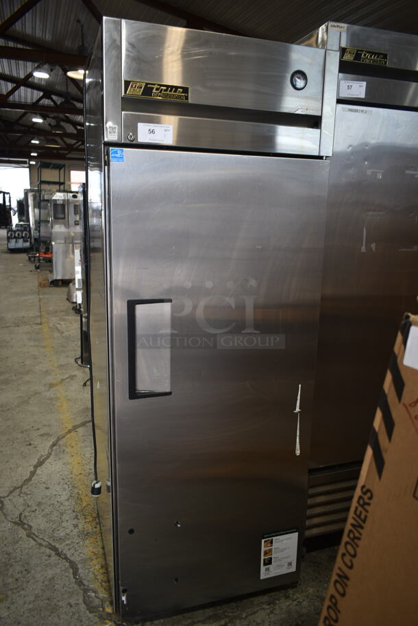 2016 True TG1R-1S ENERGY STAR Stainless Steel Commercial Single Door Reach In Cooler w/ Poly Coated Racks. 115 Volts, 1 Phase. Tested and Working!