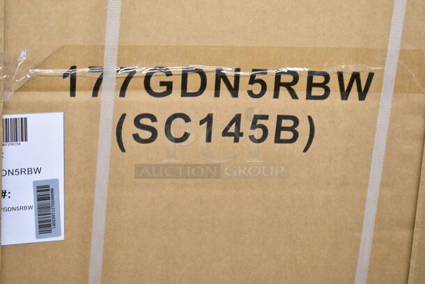 BRAND NEW! Galaxy 177GDN5RBW Metal Commercial Single Door Reach In Cooler Merchandiser w/ Poly Coated Racks and Red, White, and Blue LED Lighting. 110-120 Volts, 1 Phase. - Image 3 of 3