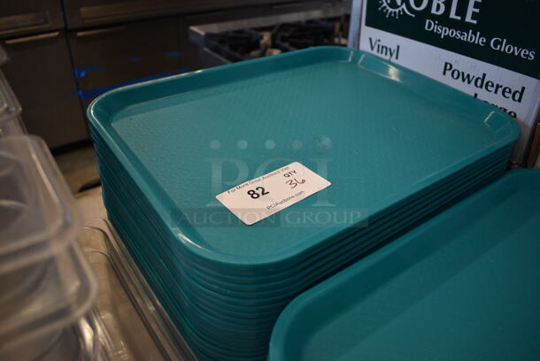 36 Poly Teal Food Trays. 18x14x1. 36 Times Your Bid! - Image 2 of 4
