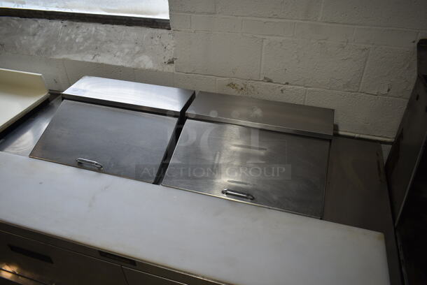 Delfield UCD4464N-12-DD5 Stainless Steel Commercial Sandwich Salad Prep Table Bain Marie Mega Top w/4 Drawers. 115 Volts, 1 Phase. Tested and Powers On But Does Not Get Cold - Image 2 of 8