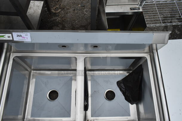 BRAND NEW SCRATCH AND DENT! Regency 600S21818 Stainless Steel 2 Bay Sink. No Legs. Bays 18x14 - Image 3 of 5