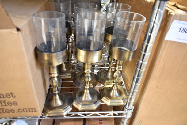 ALL ONE MONEY! Lot of 6 Tiers of Various Items Including Poly Drop In Bins, Candle Holders, Poly Pitchers and Glassware. Does Not Include Shelving Unit.   - Image 11 of 12