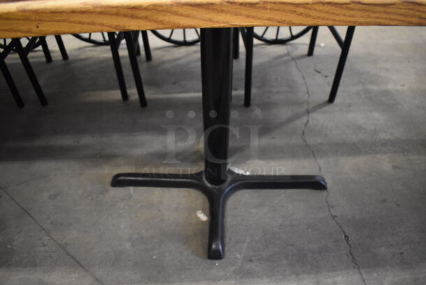 2 Dining Height Table on Black Metal Table Base. Stock Picture - Cosmetic Condition May Vary. 45x28x30. 2 Times Your Bid! - Image 4 of 4