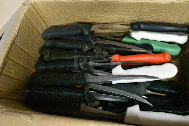 45 SHARPENED Stainless Steel Knives Including Boning Knives. 45 Times Your Bid!  - Image 5 of 5