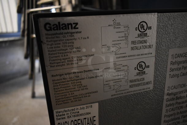 Galanz GL17BK Metal Mini Cooler. 120 Volts, 2 Phase. Tested and Working! - Image 4 of 4