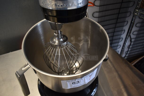 BRAND NEW SCRATCH AND DENT! KitchenAid KSM89900B Metal Countertop 8 Quart Planetary Dough Mixer w/ Stainless Steel Bowl and Whisk Attachment. 120 Volts, 1 Phase. Tested and Working! - Image 4 of 5