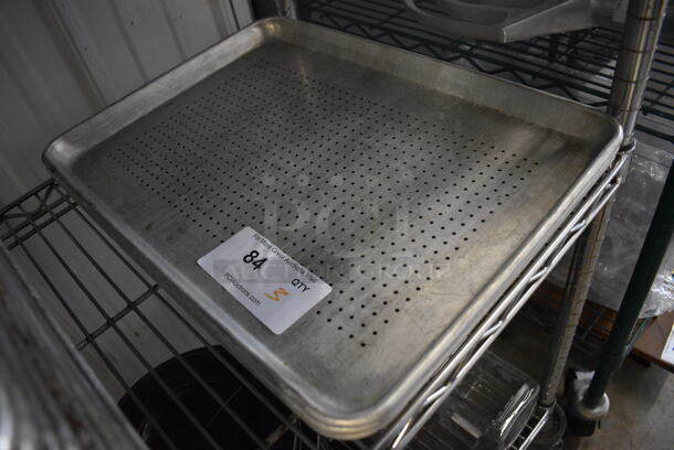 3 Metal Perforated Half Size Baking Pans. 13x18x1. 3 Times Your Bid! - Image 2 of 3