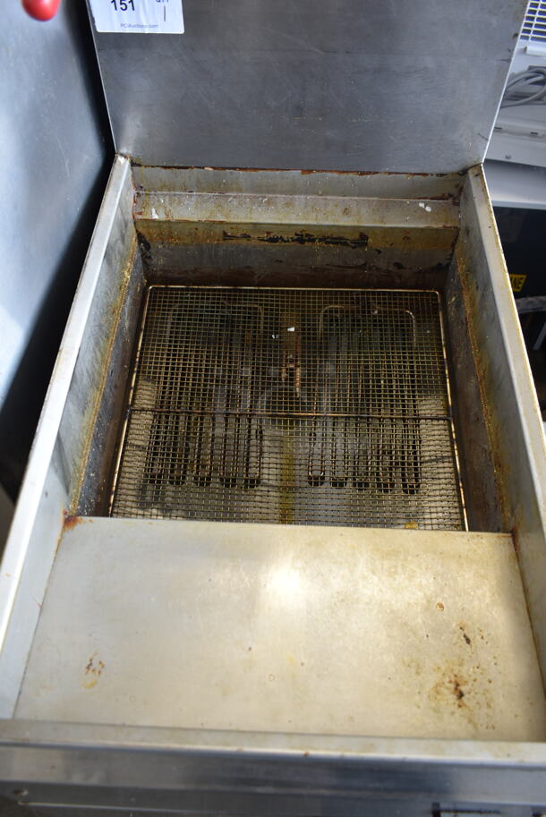 Imperial IFS-75 Stainless Steel Commercial Floor Style Electric Powered 75 Pound Capacity Deep Fat Fryer on Commercial Casters. 208/240 Volts. - Image 4 of 7
