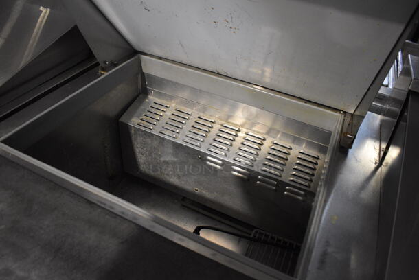 Continental Model SW60-24M Stainless Steel Commercial Sandwich Salad Prep Table Bain Marie Mega Top Bain Marie w/ 2 Over Shelves on Commercial Casters. 115 Volts, 1 Phase. 60x36x72. Tested and Working! - Image 5 of 9