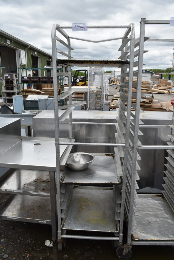 Metal Commercial Pan Transport Rack on Commercial Casters.  - Image 1 of 1