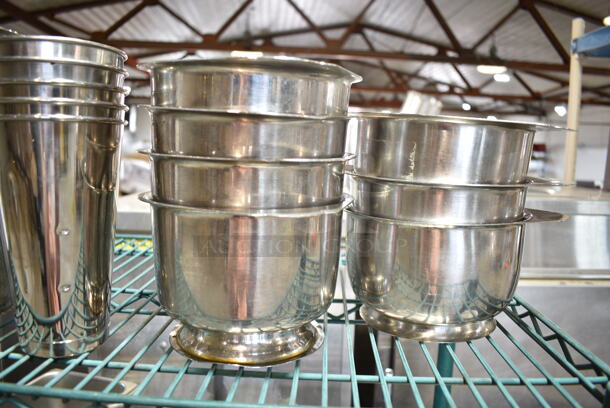 19 Various Stainless Steel Cylindrical Bins, Bowls and Mixing Cups. Includes 8.5x8.5x7.5, 4x4x7.5. 19 Times Your Bid! - Image 8 of 9