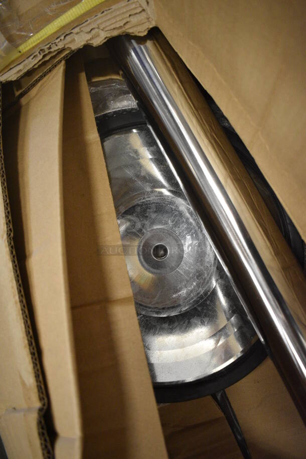 ALL ONE MONEY! Lot of 2 BRAND NEW IN BOX! Chrome Finish Stanchions. 14x14x40 - Image 2 of 3
