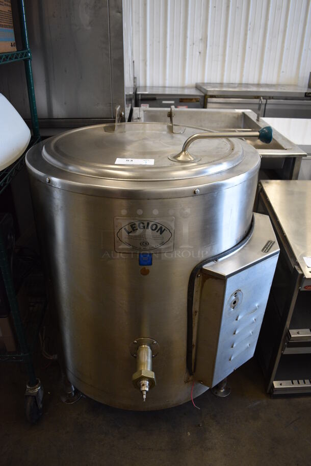 Legion HEC 30 Stainless Steel Commercial Electric Powered Floor Style Steam Kettle. 33x35x44 - Image 1 of 9