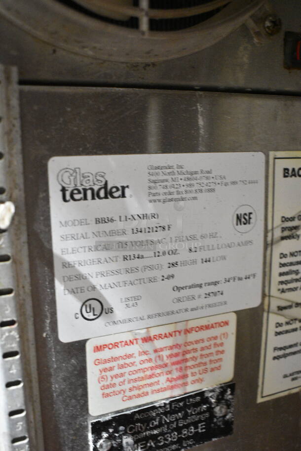 Glastender BB36-L1-XNH(R) Stainless Steel Commercial Single Door Direct Draw Kegerator w/ Couplers. 115 Volts, 1 Phase. Tested and Working! - Image 4 of 4