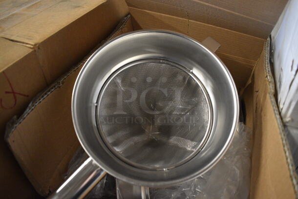 6 BRAND NEW IN BOX! Winco CCB-8R Stainless Steel Bouillon Chinois Strainers. 17x8x9. 6 Times Your Bid! - Image 2 of 4
